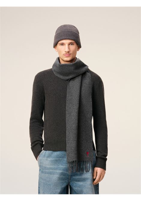 sciarpa red adc unisex grigio scuto AMI PARIS | BFUS405.334061